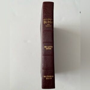 Thompson Chain Bible KJV Red Letter Kirkbride Deluxe Leather Smyth Sewn Burgundy
